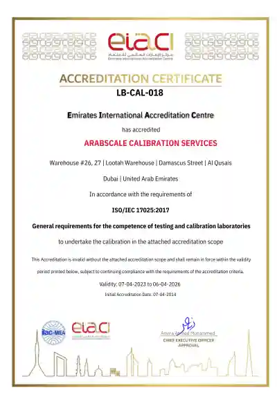   ACCREDITATION LB-CAL-018